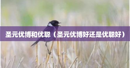 圣元优博和优聪（圣元优博好还是优聪好）