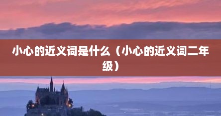 小心的近义词是什么（小心的近义词二年级）