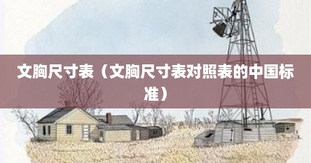 文胸尺寸表（文胸尺寸表对照表的中国标准）