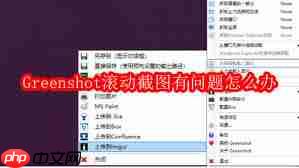 Greenshot滚动截图有问题如何解决