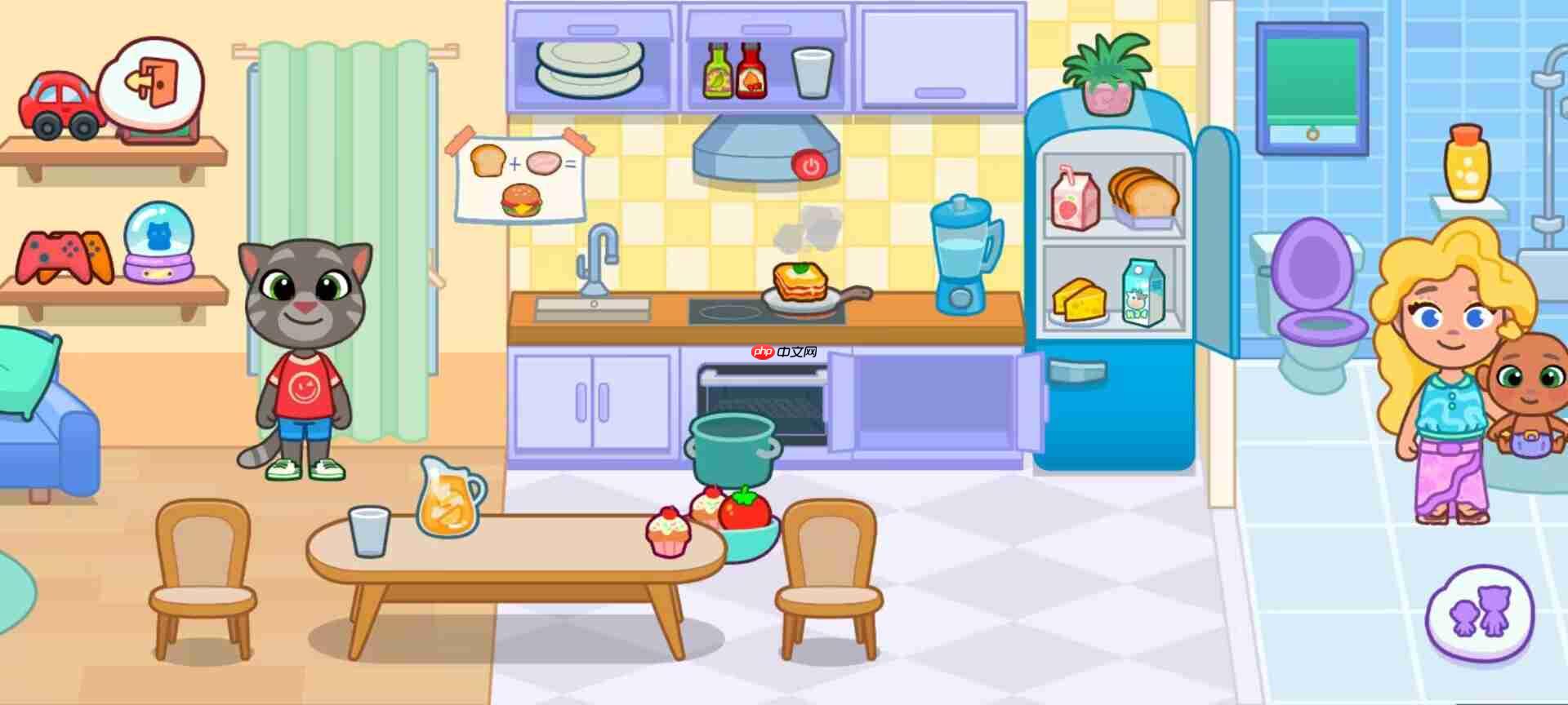 《汤姆猫小镇》家园场景玩法