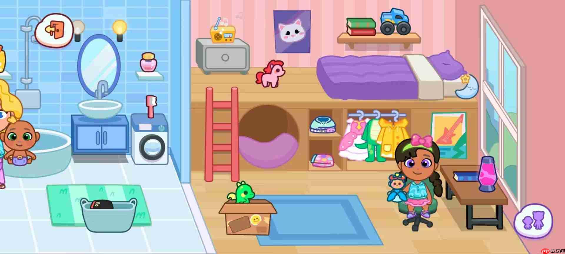 《汤姆猫小镇》家园场景玩法