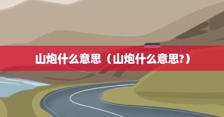 山炮什么意思（山炮什么意思?）