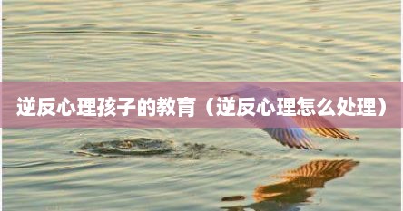 逆反心理孩子的教育（逆反心理怎么处理）