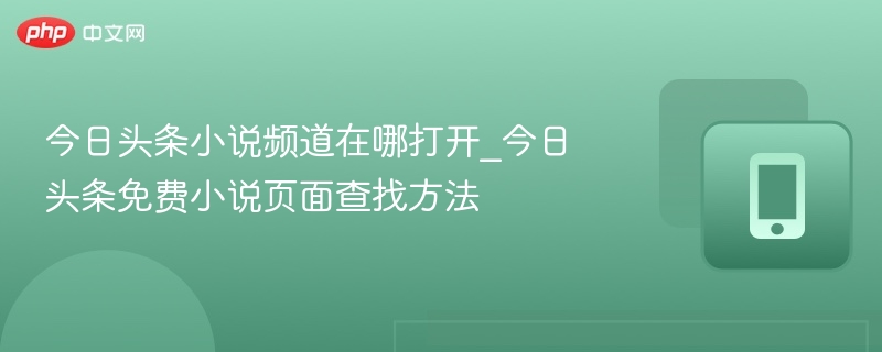 今日头条小说频道在哪打开_今日头条免费小说页面查找方法 - 乐哥常识网