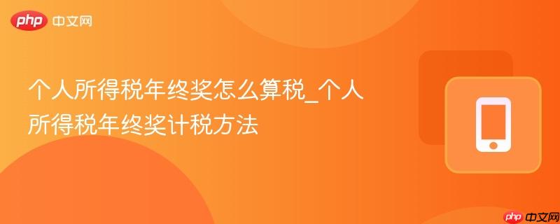 个人所得税年终奖怎么算税_个人所得税年终奖计税方法