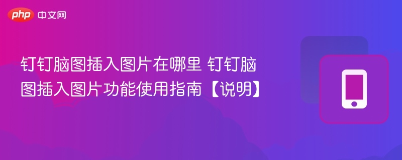 钉钉脑图插入图片在哪里 钉钉脑图插入图片功能使用指南【说明】 - 乐哥常识网