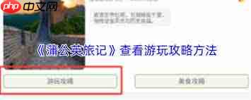 如何查看蒲公英旅记游玩攻略