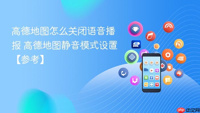 高德地图怎么关闭语音播报 高德地图静音模式设置【参考】