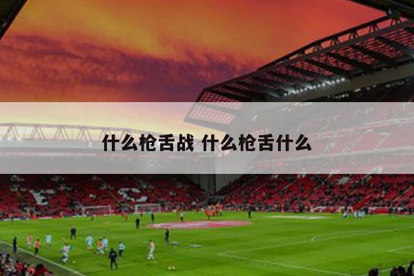 什么枪舌战 什么枪舌什么