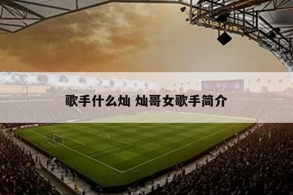 歌手什么灿 灿哥女歌手简介