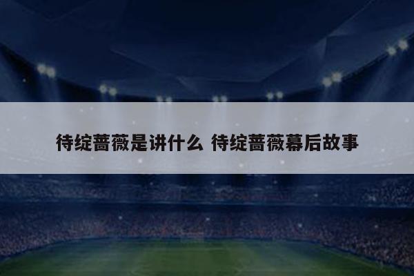 待绽蔷薇是讲什么 待绽蔷薇幕后故事