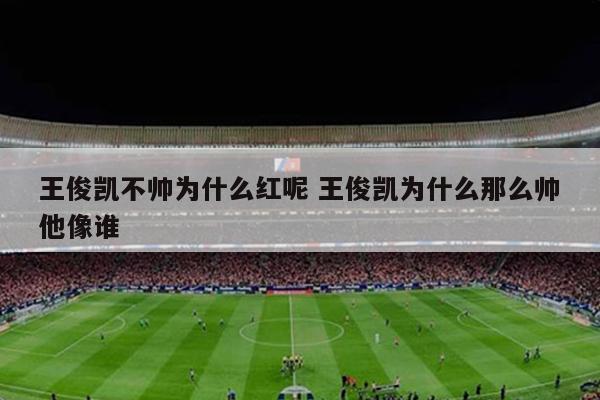 王俊凯不帅为什么红呢 王俊凯为什么那么帅他像谁