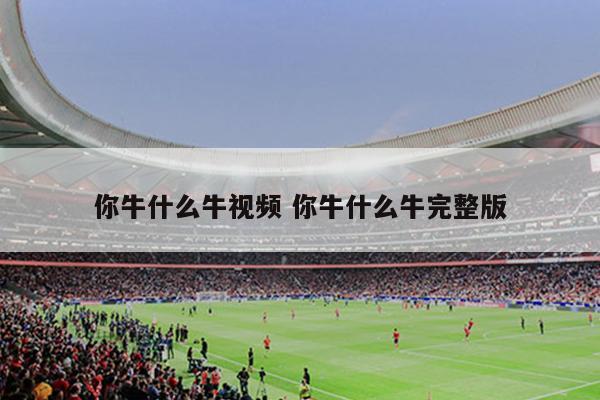 你牛什么牛视频 你牛什么牛完整版