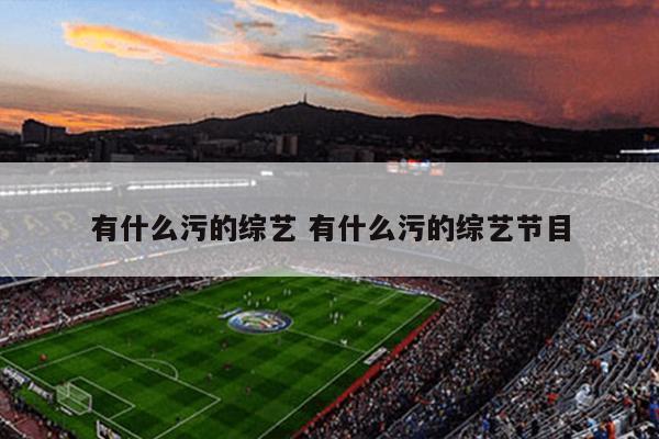 有什么污的综艺 有什么污的综艺节目