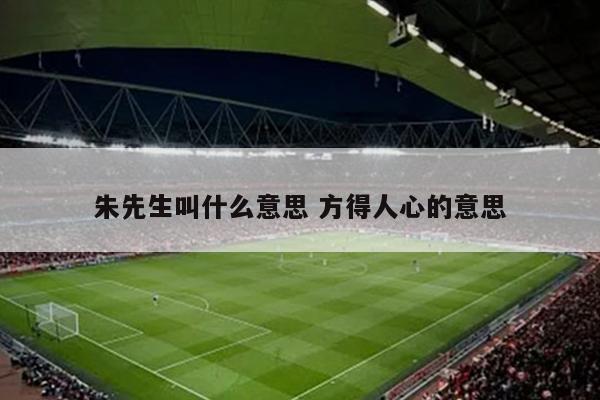 朱先生叫什么意思 方得人心的意思