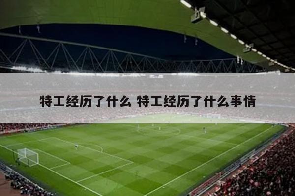 特工经历了什么 特工经历了什么事情