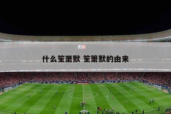 什么笙萧默 笙箫默的由来