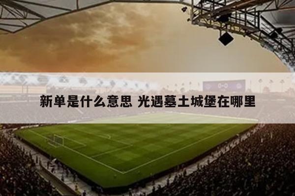 新单是什么意思 光遇墓土城堡在哪里