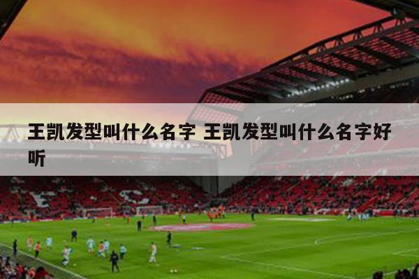 王凯发型叫什么名字 王凯发型叫什么名字好听