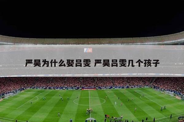 严昊为什么娶吕雯 严昊吕雯几个孩子