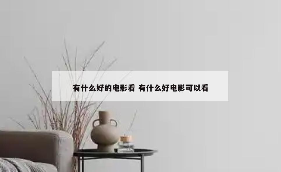 有什么好的电影看 有什么好电影可以看