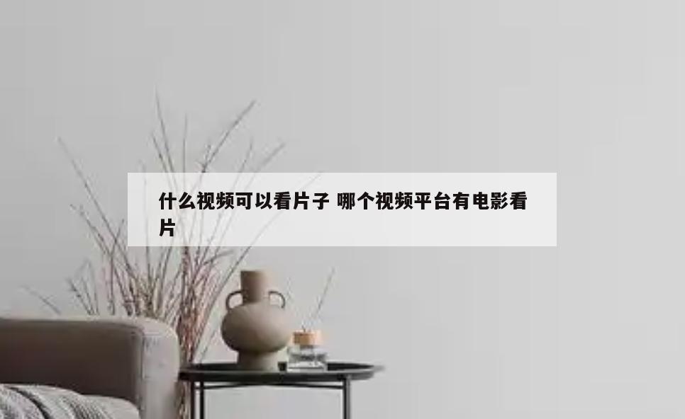 什么视频可以看片子 哪个视频平台有电影看片