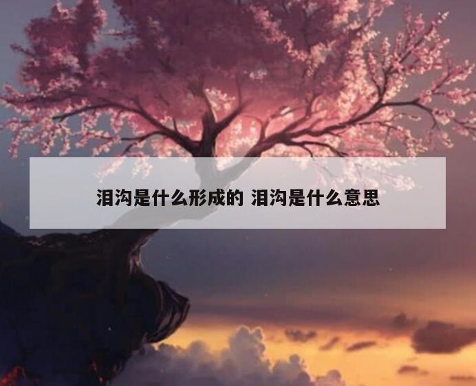 泪沟是什么形成的 泪沟是什么意思
